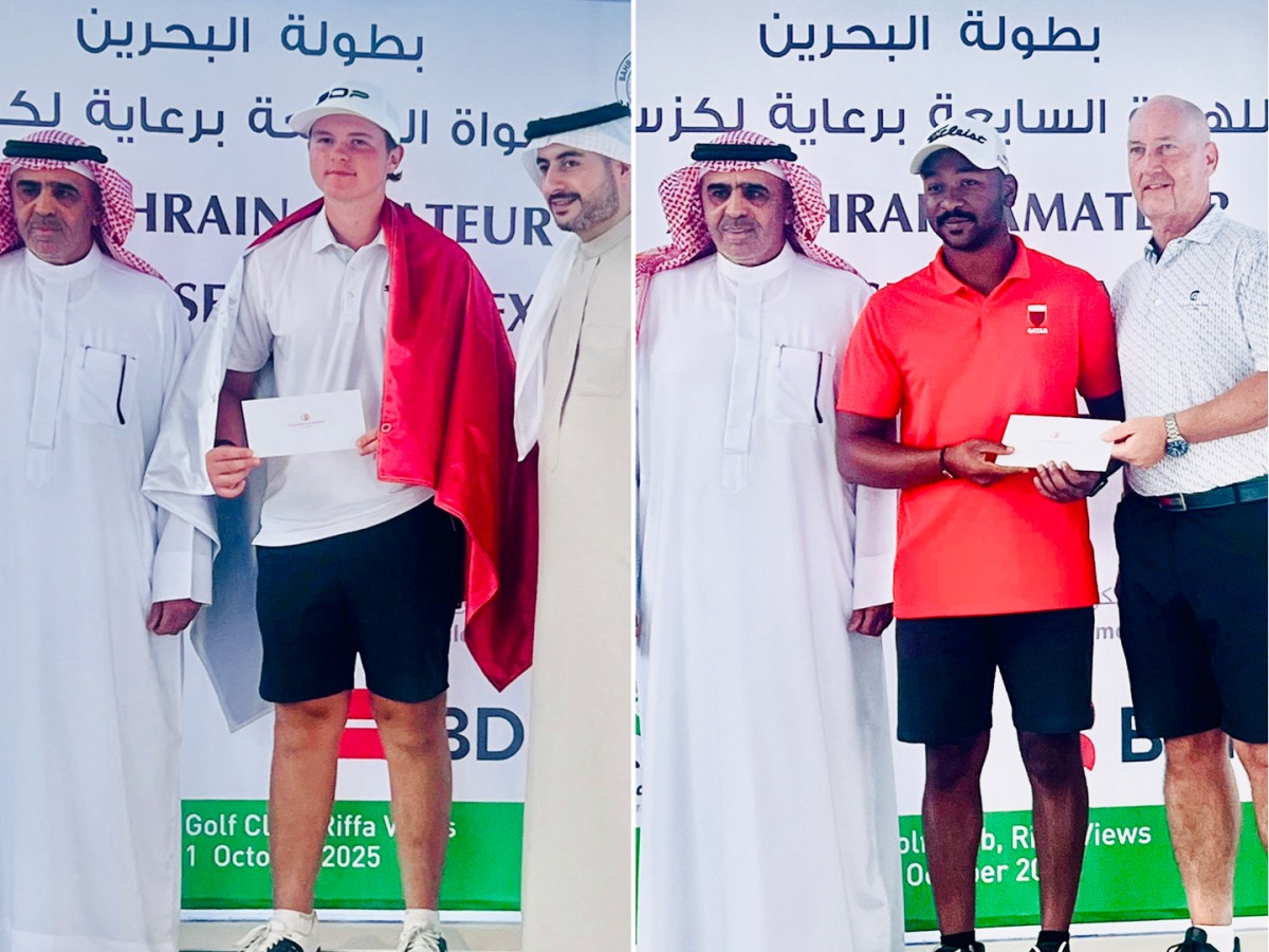 Daniel Sokolov (left) secured second place while Saleh Al Kaabi finished third in the event.