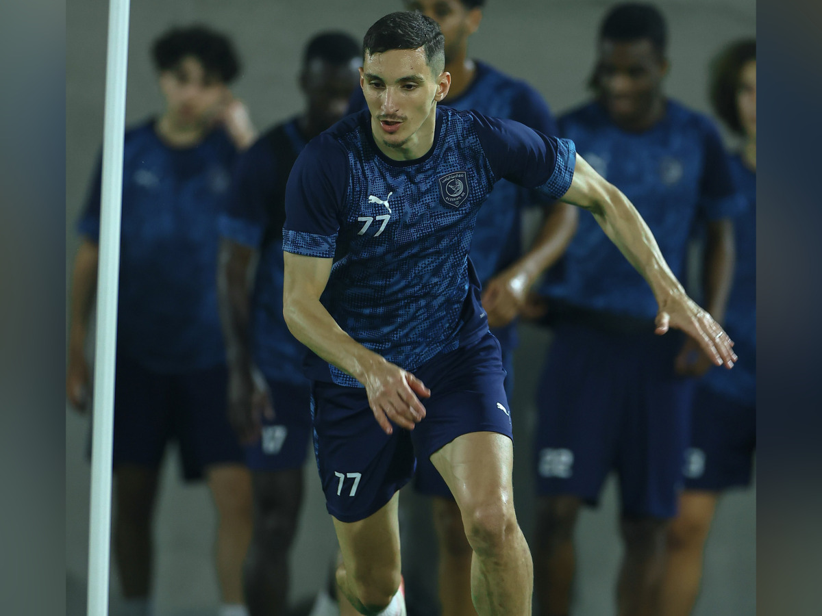 Al Duhail's Adil Boulbina during a training session.