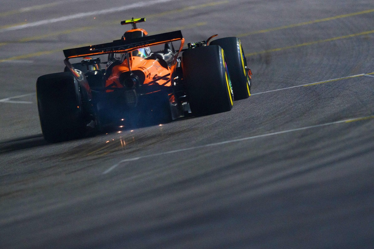 Lando Norris of Great Britain driving the (4) McLaren MCL39 Mercedes on track during the F1 Grand Prix of Las Vegas at Las Vegas Strip Circuit on November 22, 2025 in Las Vegas, Nevada. Rudy Carezzevoli/Getty Images/AFP 