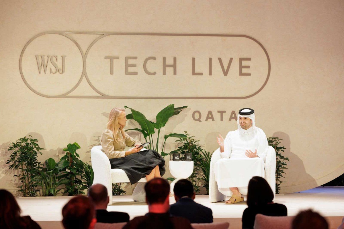 CEO of Invest Qatar Sheikh Ali Alwaleed Al-Thani speaking during the event.