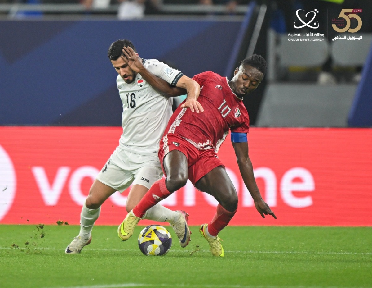 Action during the match between Iraq and Sudan. 