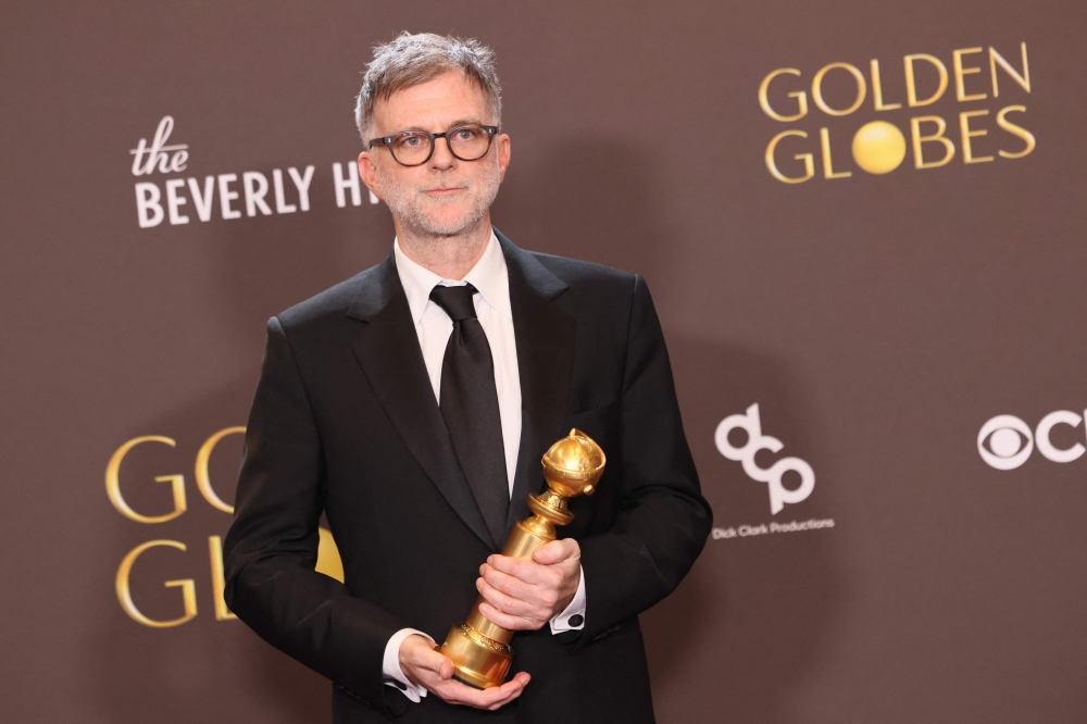 US filmmaker Paul Thomas Anderson, winner of the Best Motion Picture - Musical or Comedy Award for 