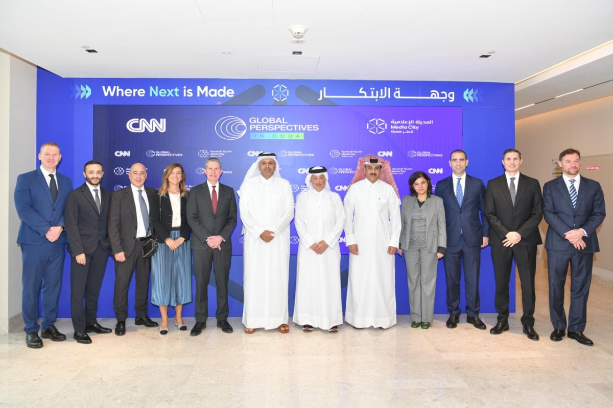 Media City Qatar and CNN officials during the event.