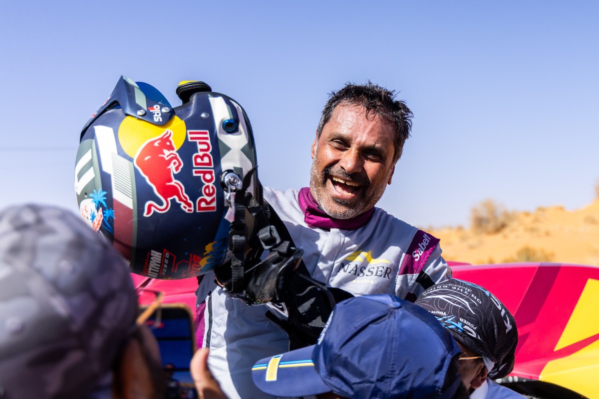 Nasser Saleh Al Attiyah celebrates.