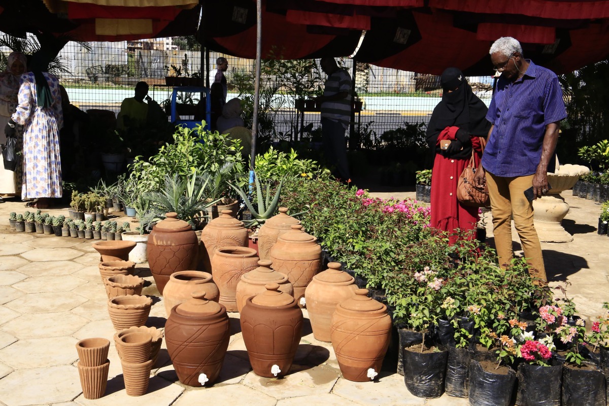 People visit the flower festival in Khartoum, Sudan, on Feb. 7, 2026. (Photo by Mohamed Khidir/Xinhua)