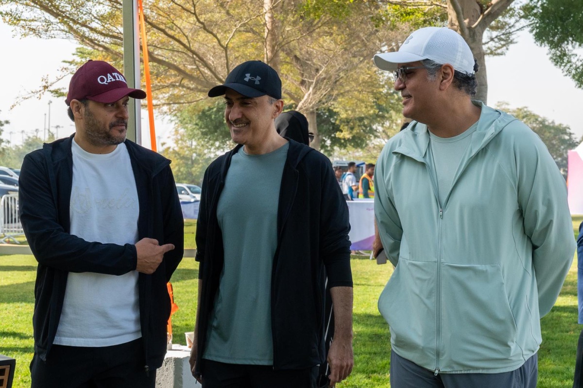 Minister of Communications and Information Technology H E Mohammed bin Ali Al Mannai with other officials during the event.