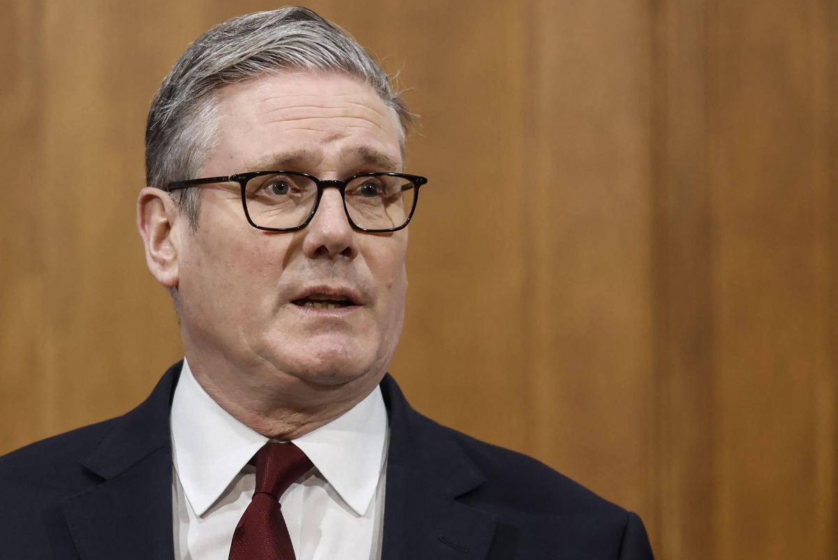 Britain's Prime Minister Keir Starmer speaks to the media on the situation in the Middle East, at Downing Street in central London on March 16, 2026. (Photo by Brook Mitchell / POOL / AFP)