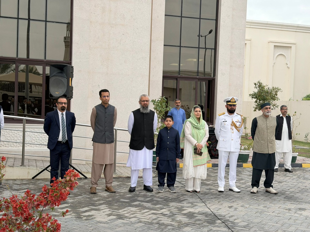 Ambassador of Pakistan to Qatar H E Muhammad Aamer with other officials during the Pakistan day celebrations.