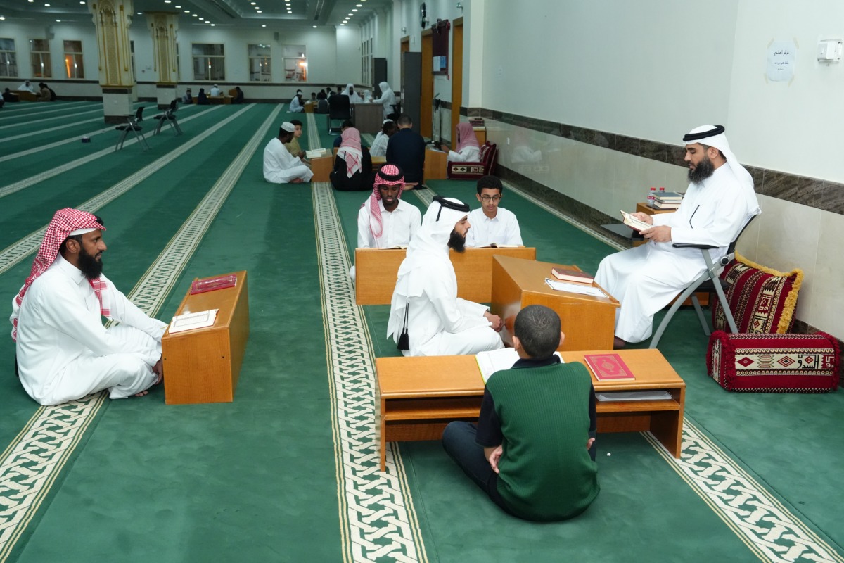 Participants attending a session of the Ramadan programme.