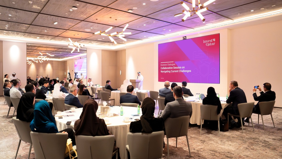 Participants attending the meeting hosted by Invest Qatar.