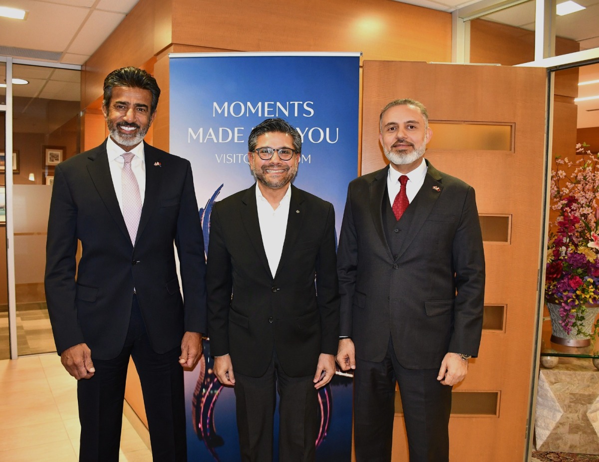 Years of Culture Adviser on Latin America and Qatar’s former Ambassador to Mexico H E Mohammed Al Kuwari (left) with other officials.