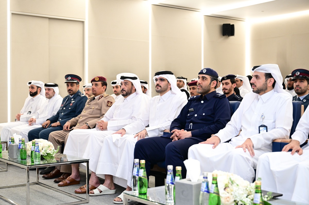 NCSA President H E Eng. Abdulrahman bin Ali Al Farahid Al Malki and other officials and guests during the honouring ceremony. 