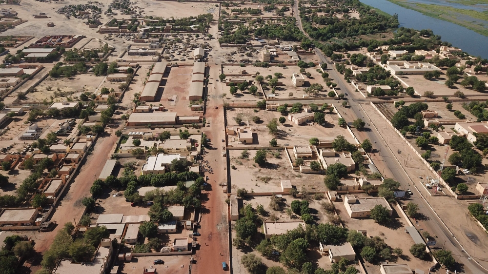  An aerial image shows a general view of Gao, in Mali, on November 26, 2019. (Photo by Souleymane Ag Anara / AFP)
