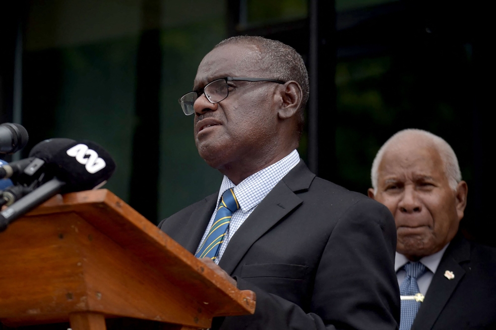 (FILES) Solomon Islands Prime Minister Jeremiah Manele