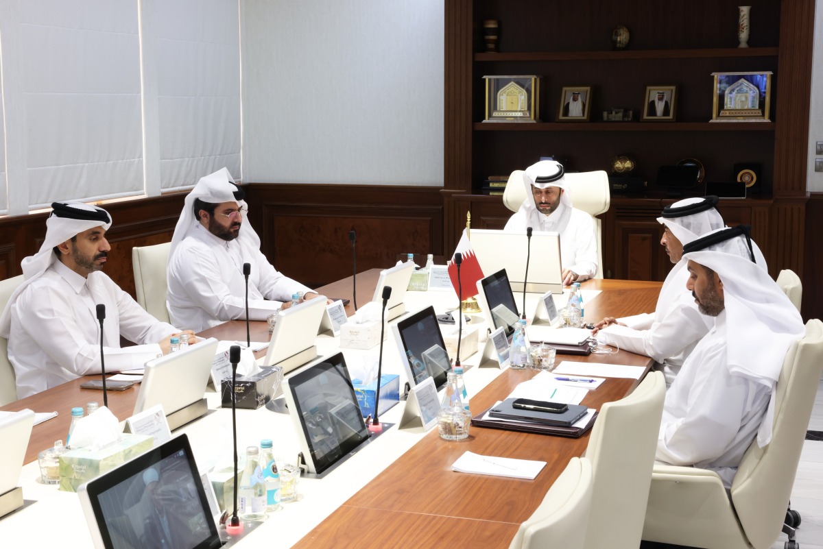 Minister of Municipality H E Abdullah bin Hamad bin Abdullah Al Attiyah chairing ministerial session of 7th General Assembly of the Islamic Organisation for Food Security, held via video conference yesterday.
