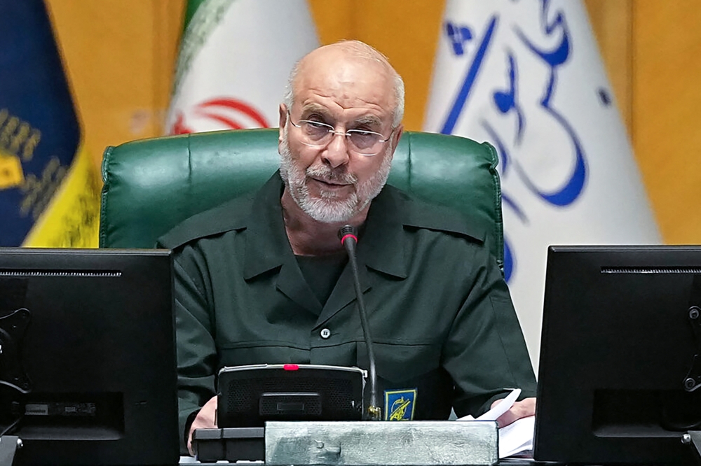 (Files) In this handout picture provided by Ithe Islamic Consultative Assembly News Agency (ICANA), Iran's Parliament Speaker Mohammad Bagher Ghalibaf chairs a session in Tehran on February 1, 2026. (Photo by ICANA NEWS AGENCY / AFP)