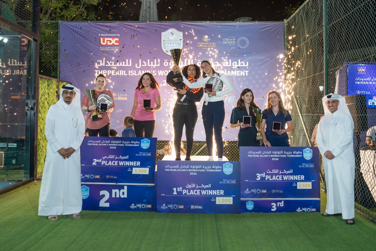 Officials honour the winning teams during the closing ceremony.