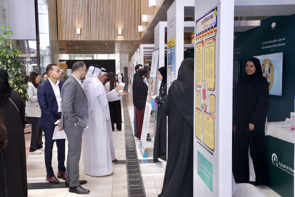 Around 50 student projects in artificial intelligence, sustainability, science, health, and culture highlighted the role of education in preparing an innovative and future-ready generation. Photos by Ahmed Barakat / The Peninsula.
