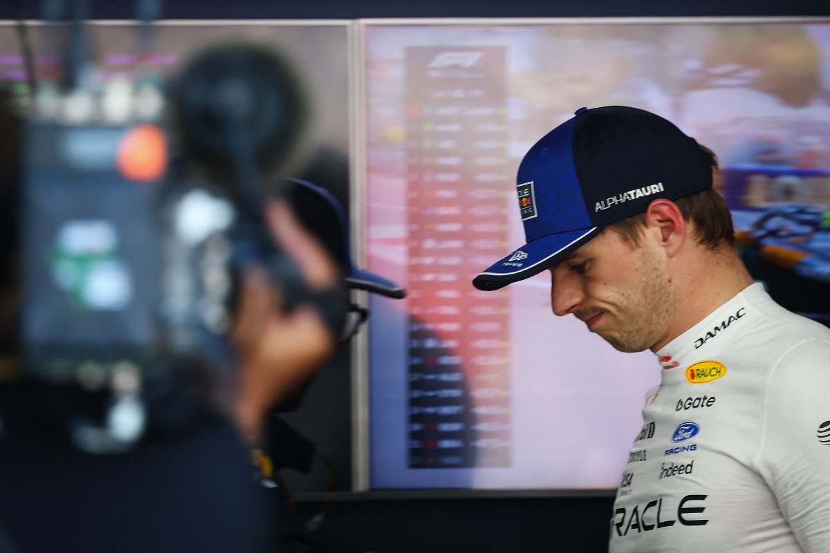 Red Bull Racing's Dutch driver Max Verstappen reacts after taking the car back to the garage as he withdraws from the race during Monaco Formula 1 Grand Prix at the Monaco street circuit in Monaco, ahead of the, on June 7, 2026. Photo by Yves Herman / POOL / AFP