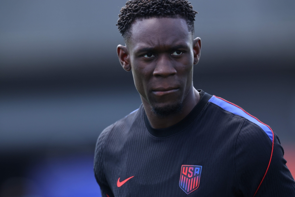 Folarin Balogun #20 of the United States attends a training session ahead of the FIFA World Cup 2026 Round of 16 match at University of Washington on July 05, 2026 in Seattle, Washington. Jamie Squire/Getty Images/AFP