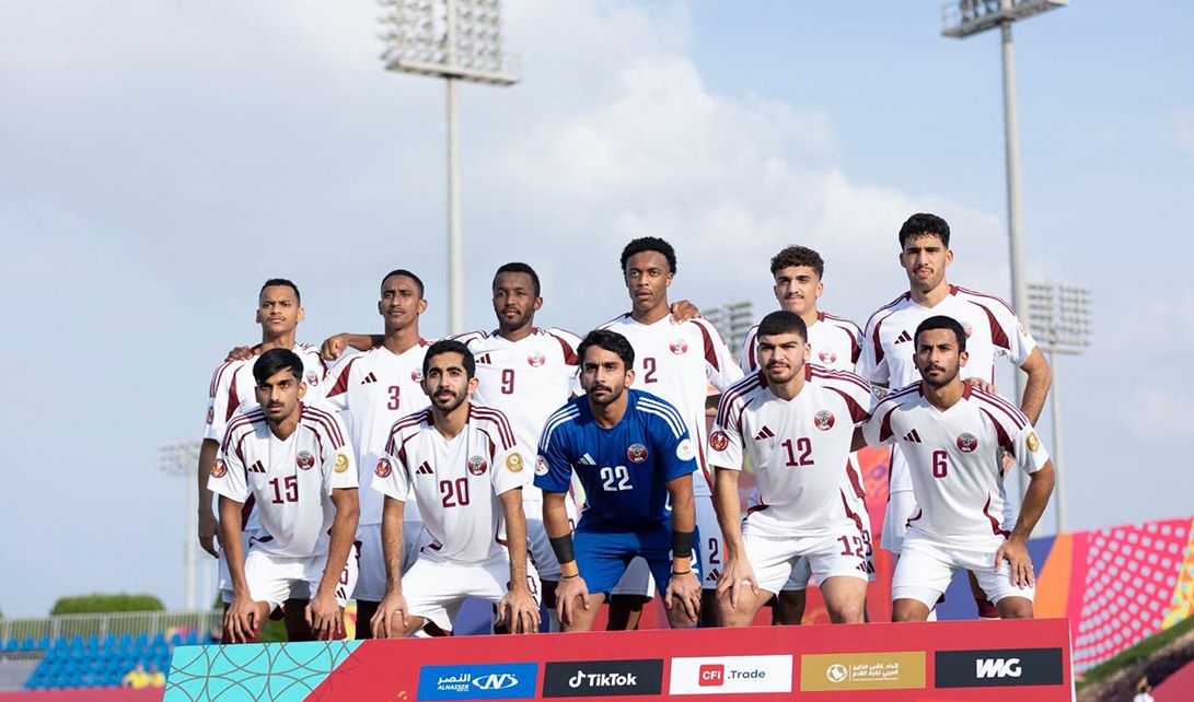 A file photo of Qatar team at the U-23 Gulf Cup last December. 