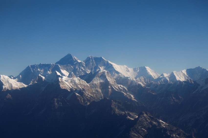 Mount Everest and other peaks of the Himalayan range seen in Kathmandu, Nepal. Reuters file photo.