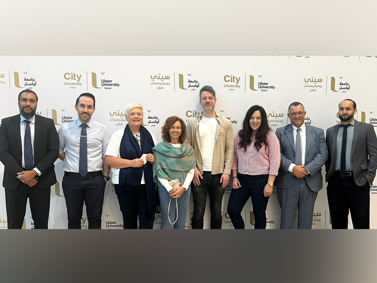 City University Qatar and Ulster University officials.