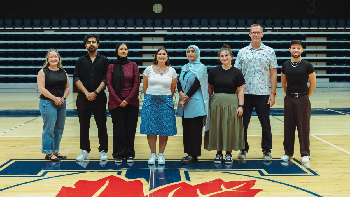 HBKU graduates during the exchange programme in Canada. 