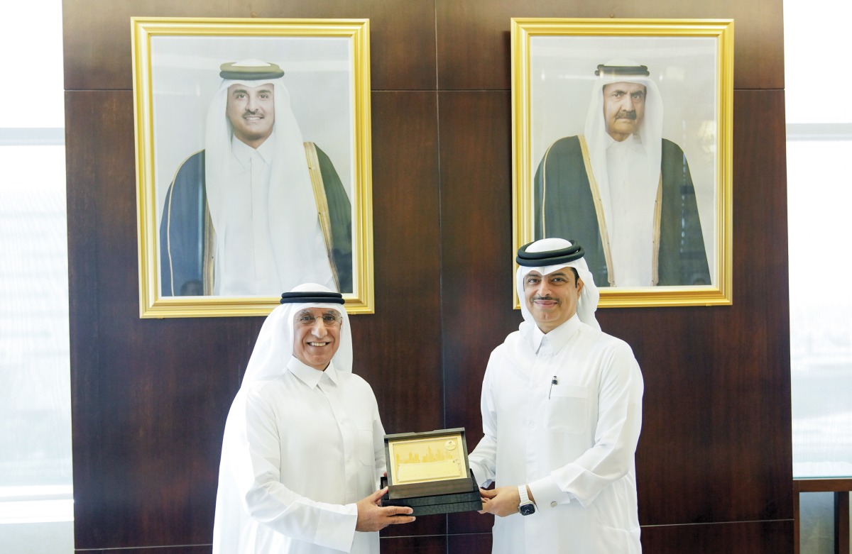 Director of the Non-Communicable Disease Prevention Programmes Department Sheikh Dr. Mohamed bin Hamad Al Thani and  UDST  President Dr. Salem bin Nasser Al Naemi at the signing ceremony. 