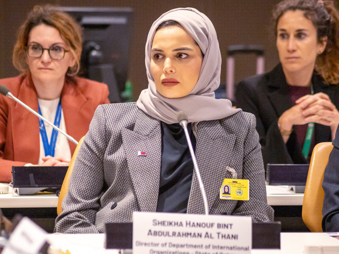 Director of the International Organizations Department at the Ministry of Foreign Affairs, H E Sheikha Hanouf bint Abdulrahman Al-Thani