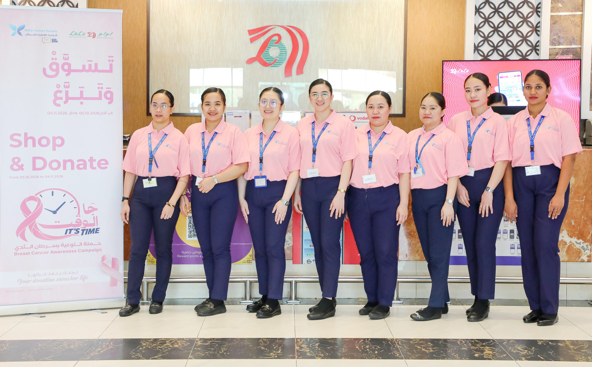 LuLu employees representing ‘Shop and Donate’ campaign.