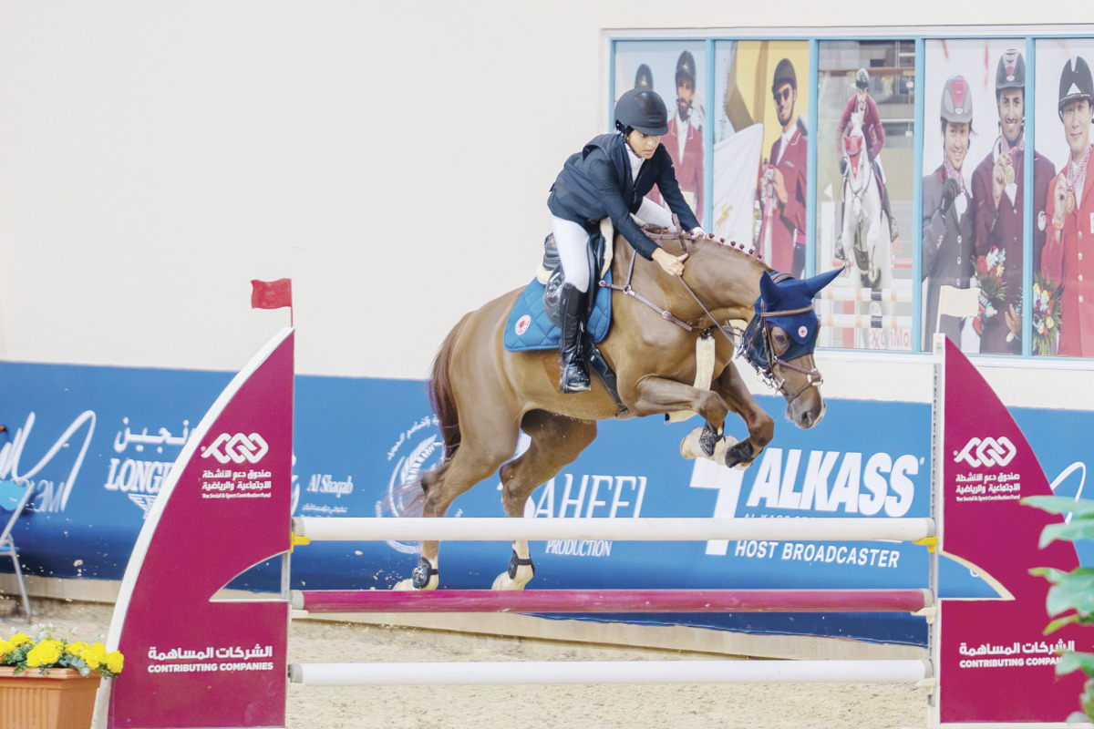 Alia Hamad Al Thani topped the 100cm Amateur class.
