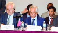 Minister of State for Foreign Affairs H E Sultan bin Saad Al Muraikhi announcing the launch of QUEST on the sidelines of the 71st session of the UN General Assembly in New York.