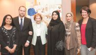 (L-R) Aney Mathew, a contributor to Qatar Foundation’s publications; Tarek Bazely, Science and Technology Editor of Al Jazeera English; Rosalynn Carter, former US First Lady; Sultana Afdhal, WISH Partnerships and Outreach Manager; Buthaina Mohammed Al Jan