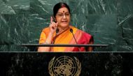 India's Minister of External Affairs Sushma Swaraj addresses the United Nations General Assembly in the Manhattan borough of New York, US, September 26, 2016. (REUTERS/Brendan McDermid)