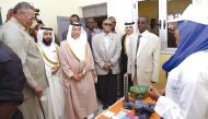 A delegation from Qatar led by Deputy Prime Minister and Minister of State for Cabinet Affairs, H E Ahmed bin Abdullah bin Zaid Al Mahmoud, visiting a health centre at a services complex built by RAF in collaboration with Qatar Development Fund in Darfur.