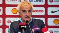 Qatar’s new head coach Jorge Fossati addressing the media during a press briefing held in Doha yesterday. (Picture by Abdul Basit / The Peninsula)