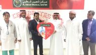 Mohammed Abdulla A A Al Suwaidi, Chairman, and Dr Nazeem Shamsuddin, Head of Operations, Al Abeer Medical Group, launch the Heartbeat Package on the occasion of World Heart Day 2016.