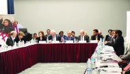 Panellists at a session on supporting Syrian refugees organised by Qatar Charity on the sidelines of the 71st session of the UN General Assembly.