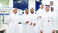 Prime Minister and Interior Minister H E Sheikh Abdullah bin Nasser bin Khalifa Al Thani, accompanied by officials, touring the National Control Centre in Al Thumama.
