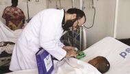 A child receiving treatment under a medical project launched by RAF in Sudan.