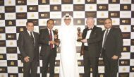 Regency Travel & Tours’ CEO Tareq Abdullatif Taha receiving the award at a function in Dubai.