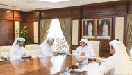Prime Minister and Interior Minister H E Sheikh Abdullah bin Nasser bin Khalifa Al Thani at a meeting to direct officials to find a clear and quick mechanism to help citizens seeking housing.