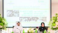 Officials at the press conference to announce the Second Annual Conference on Family Research and Policy that will address the theme of ‘The Impact of Wars and Conflicts on Arab Families’.