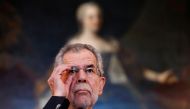 Austrian presidential candidate Alexander Van der Bellen, who is supported by the Greens, attends a news conference in Vienna, Austria, May 24, 2016. Picture taken May 24, 2016. REUTERS/Leonhard Foeger