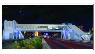 A computer-generated image of the new pedestrian bridge.