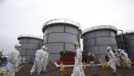 Storage tanks for radioactive water at the Fukushima No. 1 power plant last November. REUTERS
