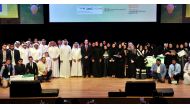 Winners of the Mubadara 2016 along with the judges and other officials. Pic: Kammutty VP / The Peninsula 