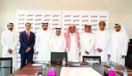The members of the Competitions’ Committee of the Arab Gulf Cup Football Federation (AGCFF) in its first meeting, at the Qatar Football Association’s (QFA) headquarters at Al Bidda Tower, Doha, yesterday. 
