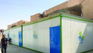 Temporary classrooms built in Al Ramadi city of Iraq.